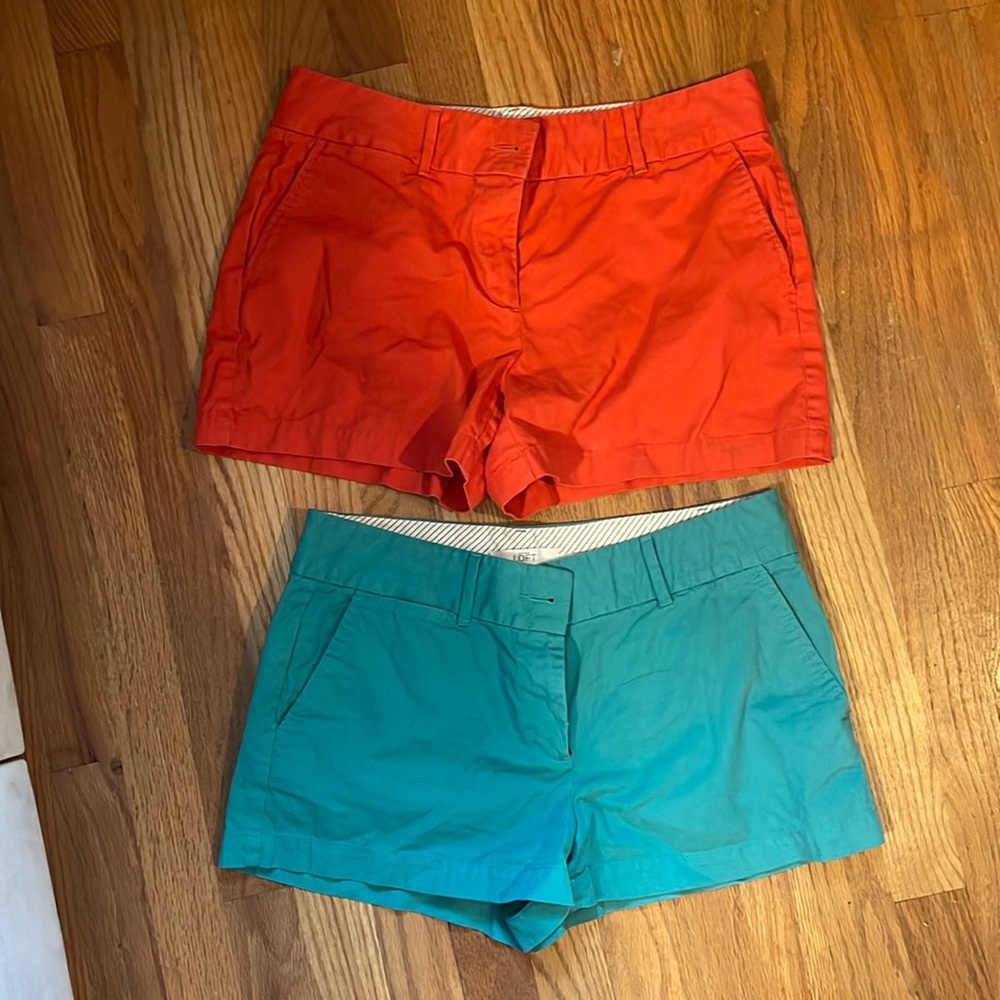 Set of 2 - Ann Taylor LOFT Womens Shorts - Red & Teal - Size 6